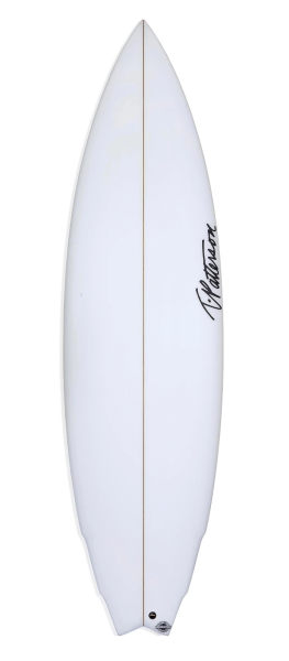 BUILT FOR SPEED surfboard model deck