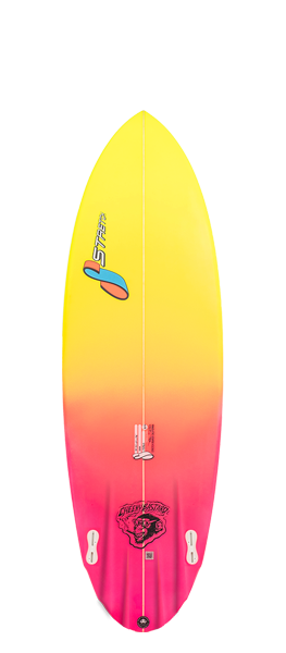 CHEEKY BASTARD surfboard model bottom