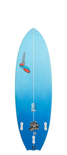 SUPER BUZZ surfboard model bottom