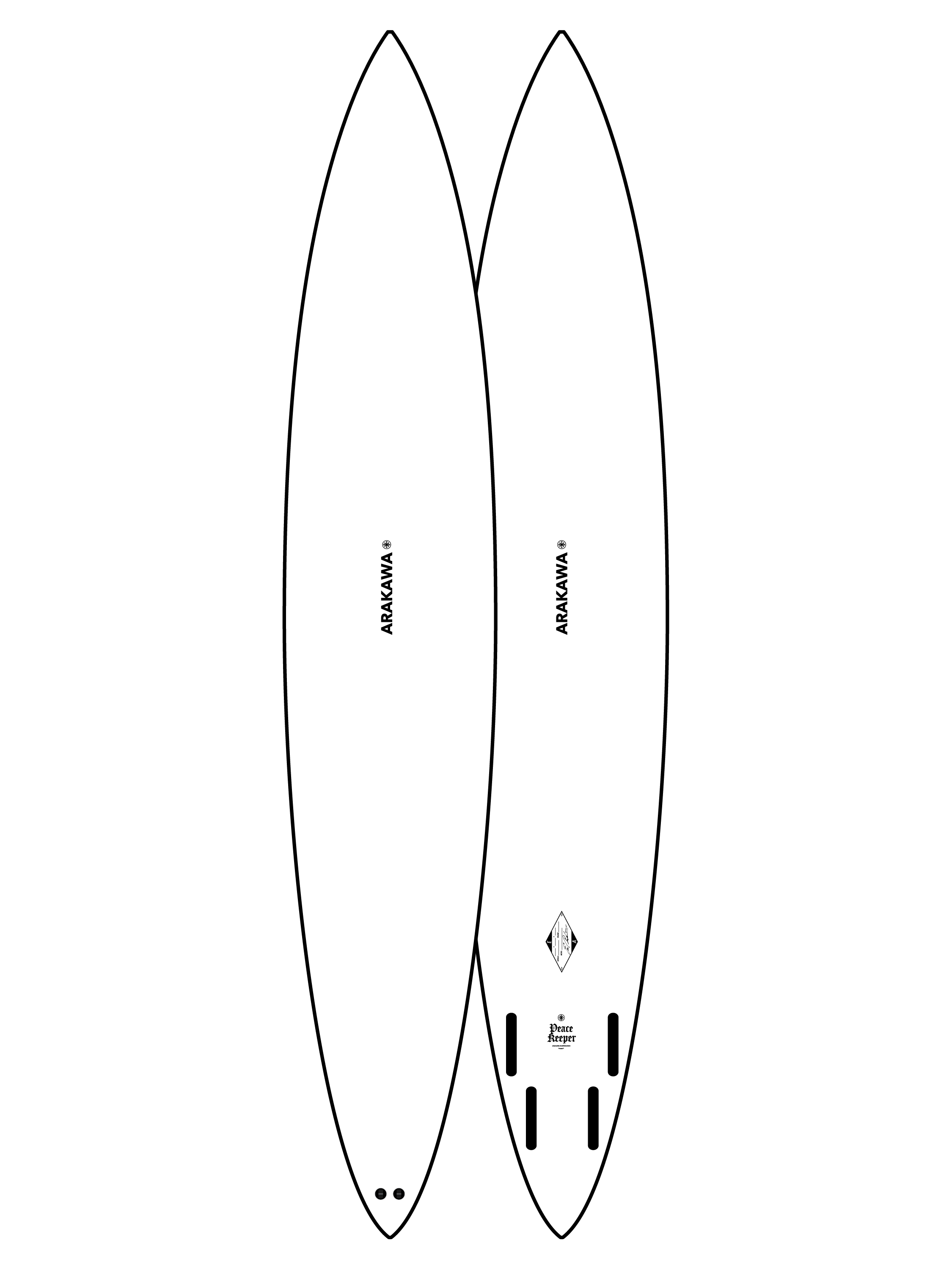 C*e様 【新品】ARAKAWA surfboard HPtwin ツイン　ショ HP-Twin - Arakawa Surfboards